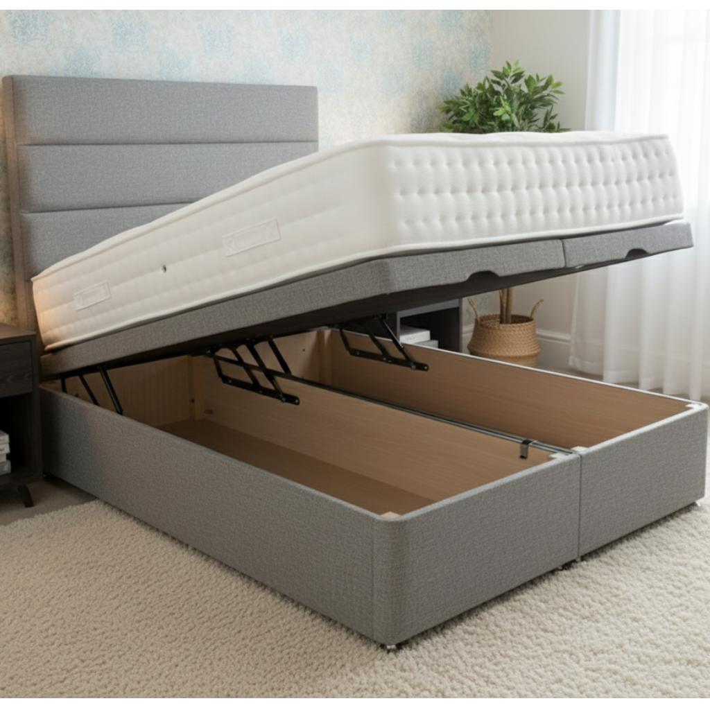 End Opening Ottoman Storage Bed – Unique Beds Online